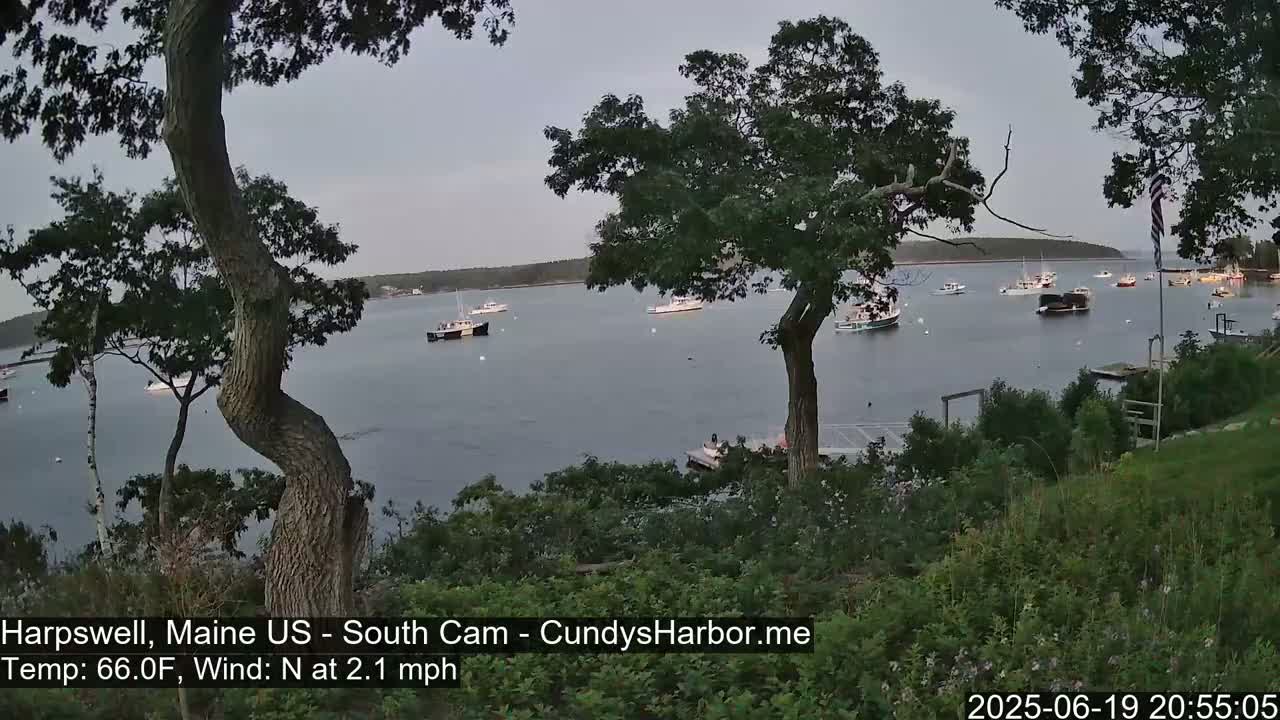Cundy Harbor South Live Cam - Harpswell, Maine, USA