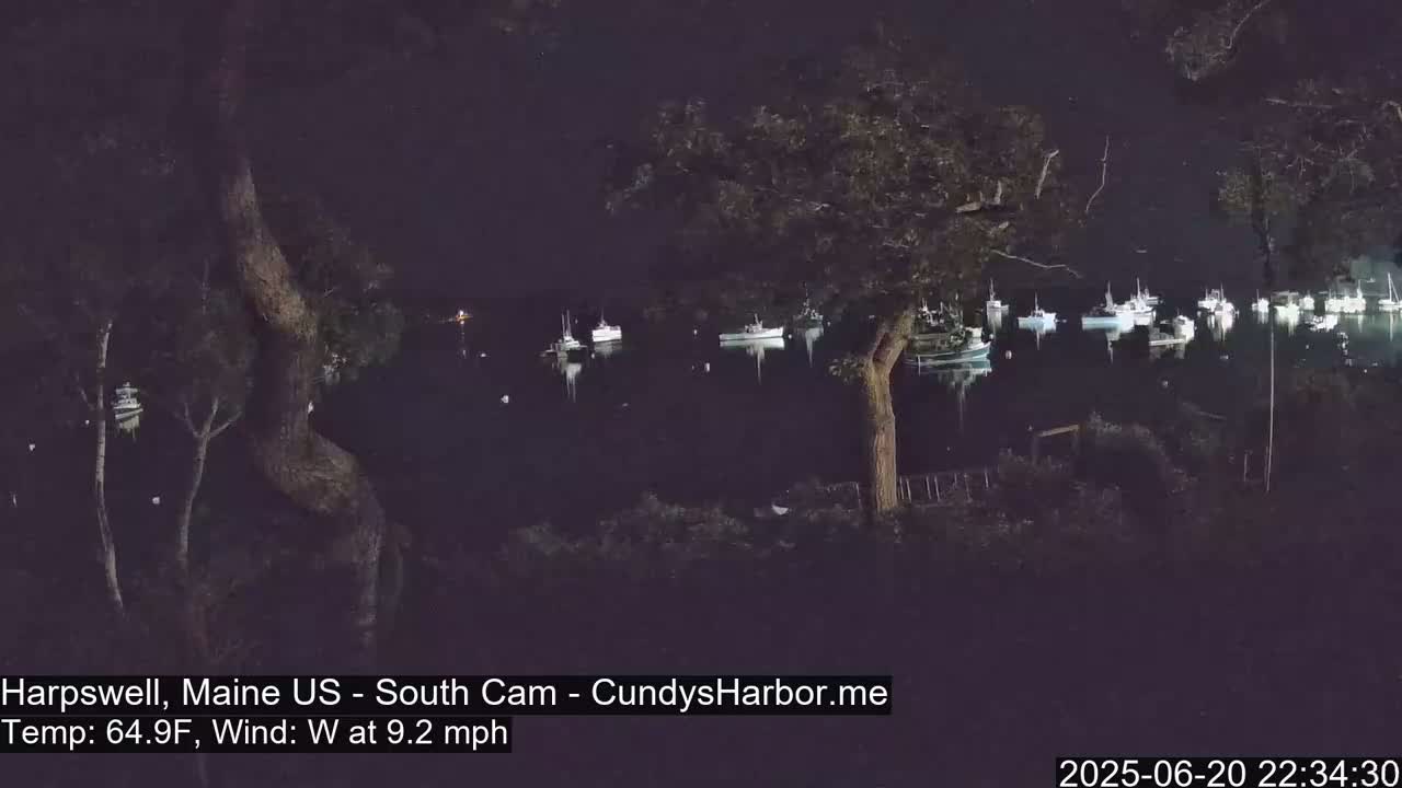Cundy Harbor South Live Cam - Harpswell, Maine, USA
