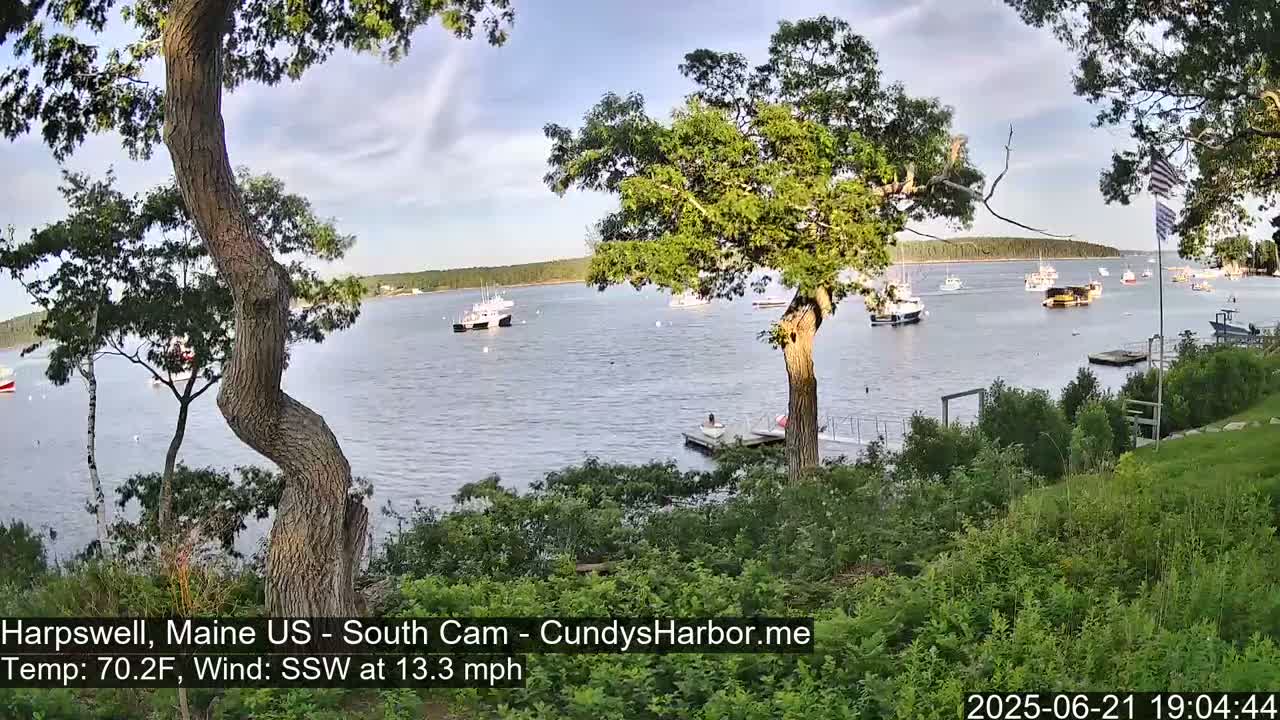 Cundy Harbor South Live Cam - Harpswell, Maine, USA