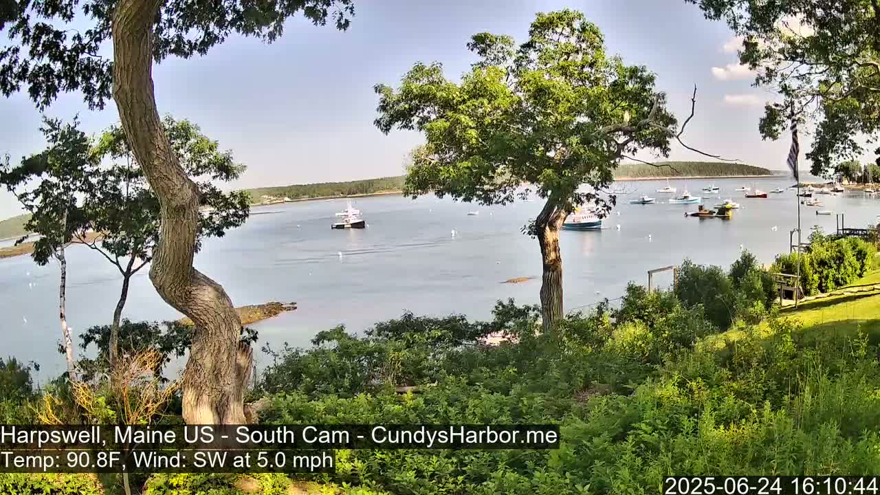 Cundy Harbor South Live Cam - Harpswell, Maine, USA
