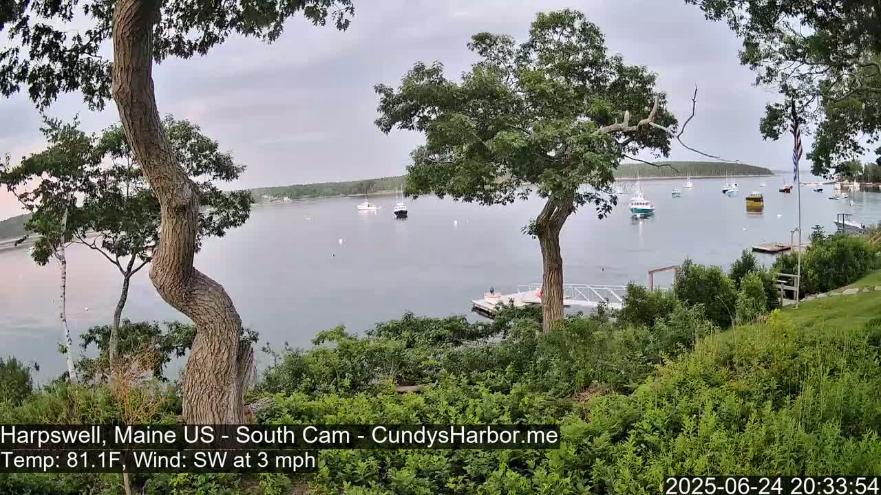 Cundy Harbor South Live Cam - Harpswell, Maine, USA