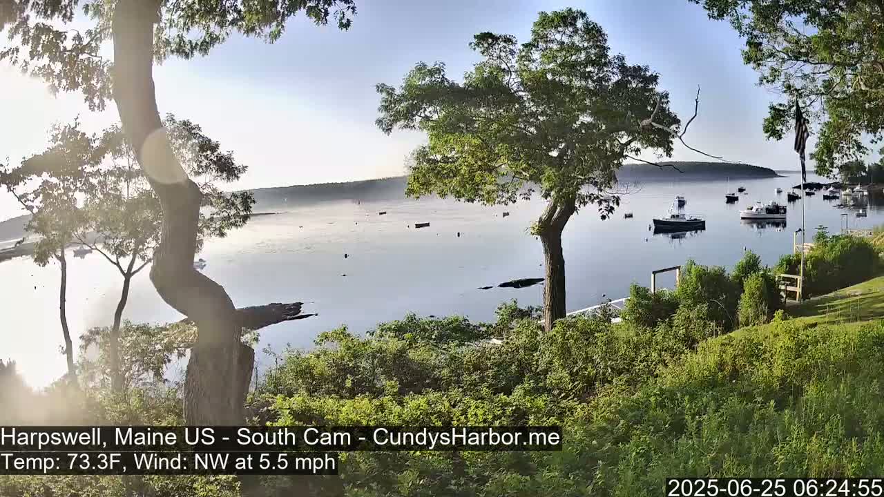 Cundy Harbor South Live Cam - Harpswell, Maine, USA