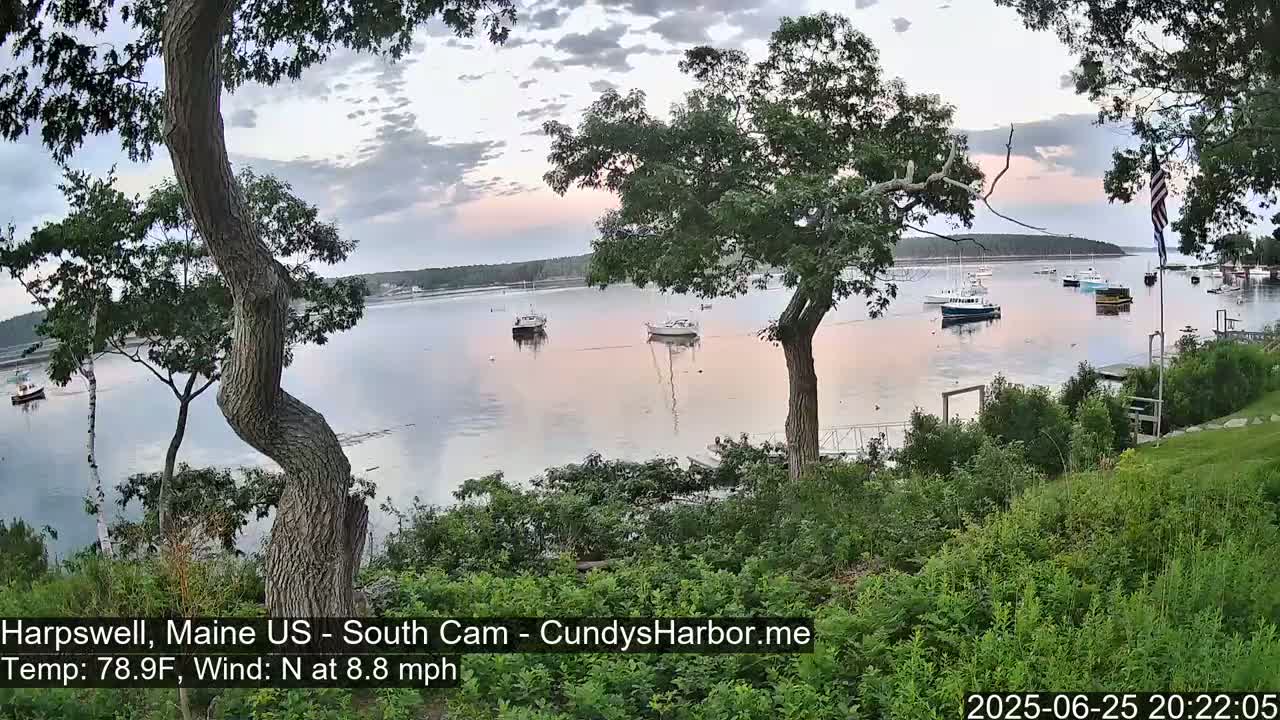 Cundy Harbor South Live Cam - Harpswell, Maine, USA