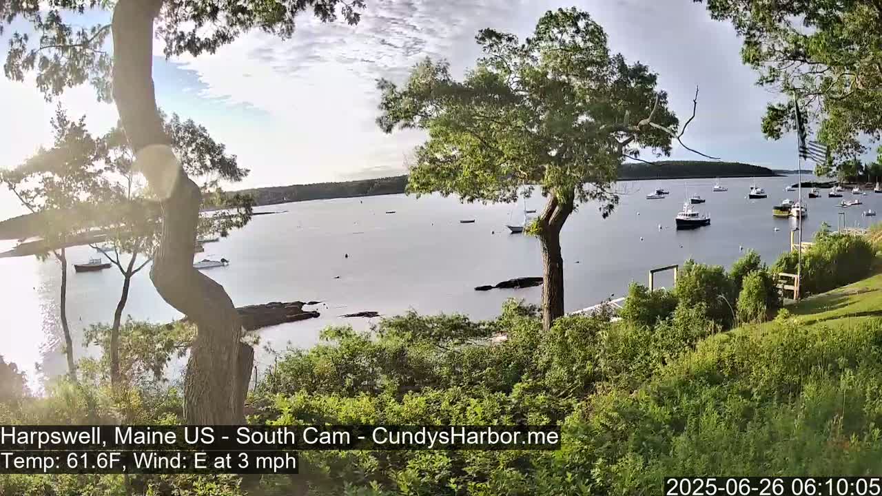 Cundy Harbor South Live Cam - Harpswell, Maine, USA