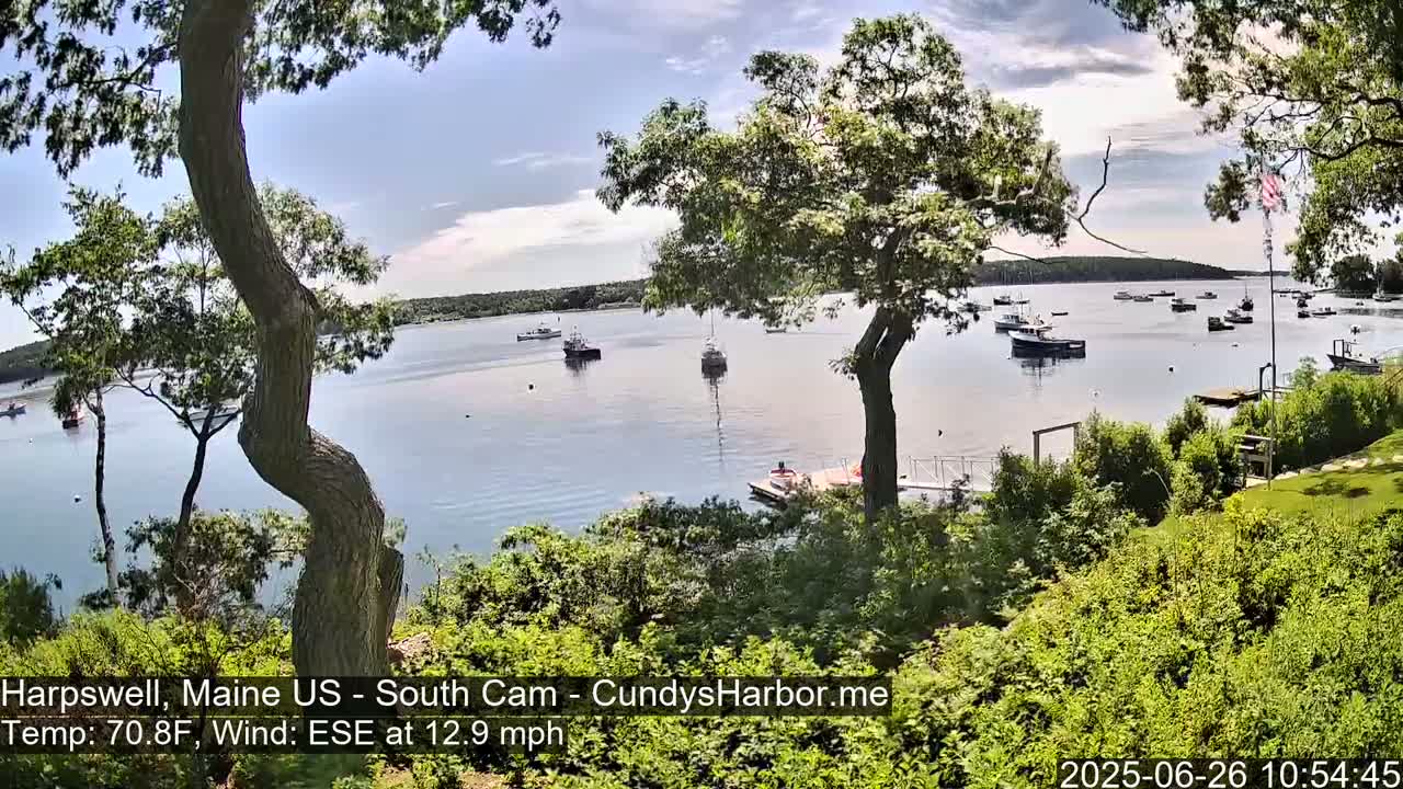 Cundy Harbor South Live Cam - Harpswell, Maine, USA