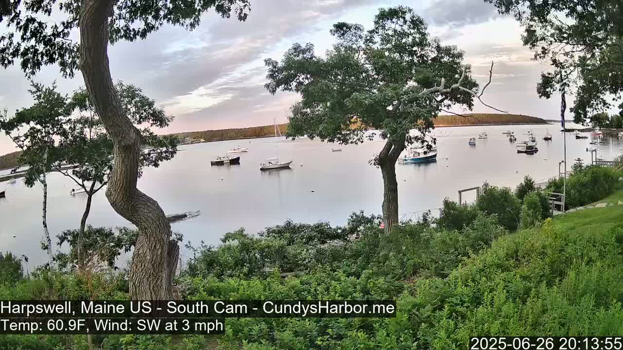 Cundy Harbor South Live Cam - Harpswell, Maine, USA