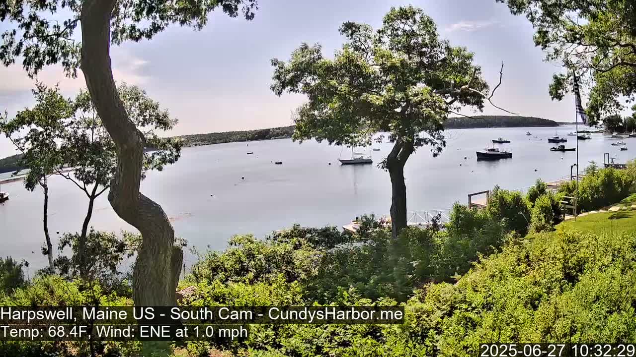 Cundy Harbor South Live Cam - Harpswell, Maine, USA