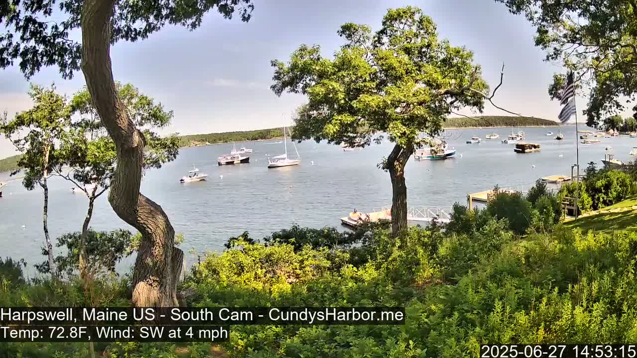Cundy Harbor South Live Cam - Harpswell, Maine, USA