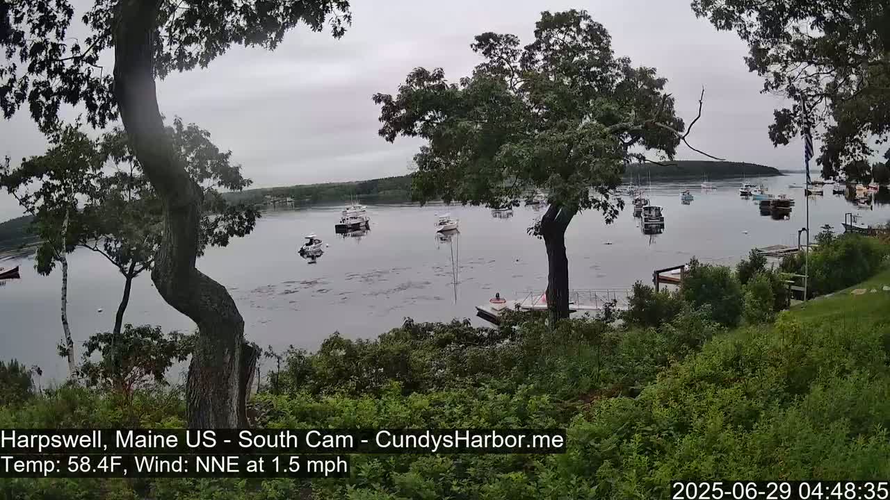Cundy Harbor South Live Cam - Harpswell, Maine, USA