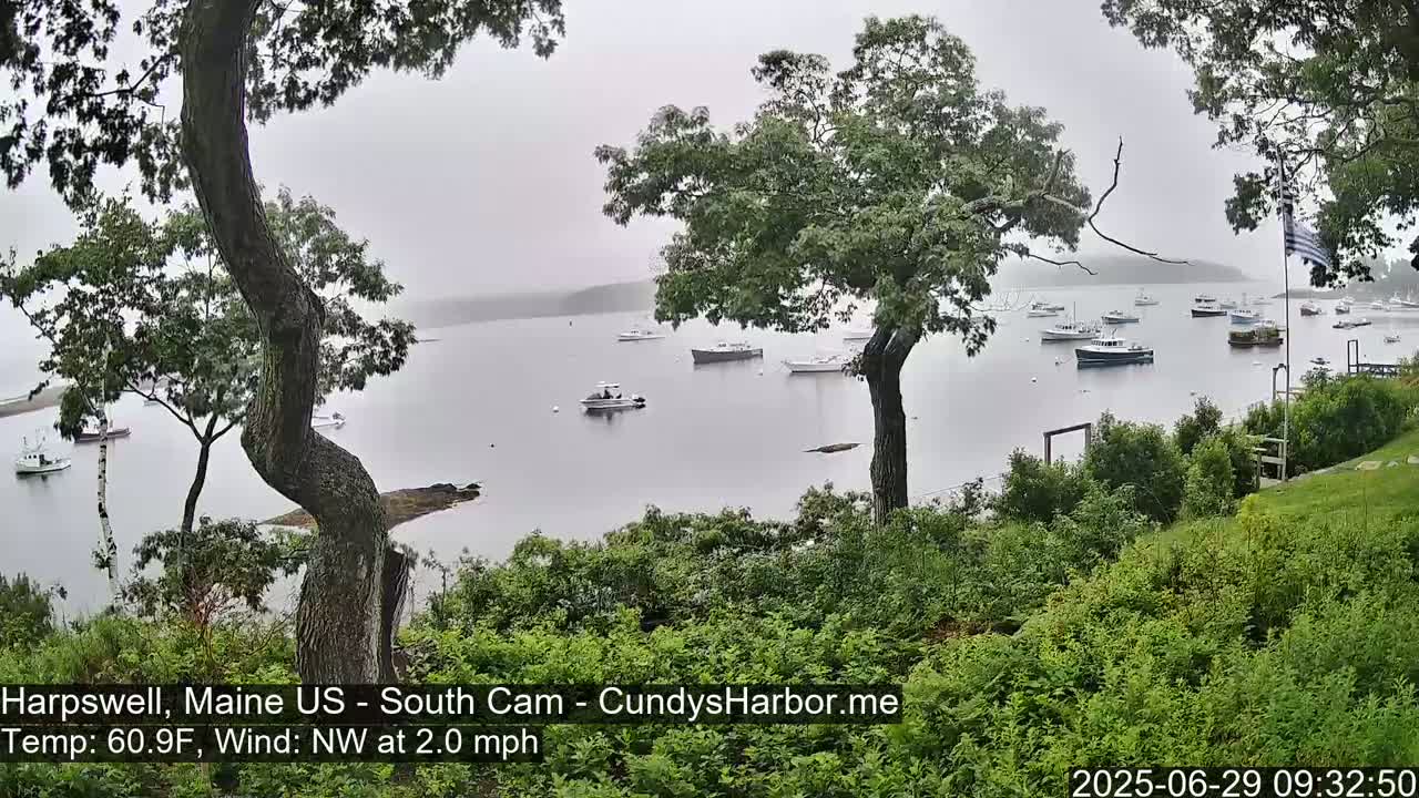 Cundy Harbor South Live Cam - Harpswell, Maine, USA