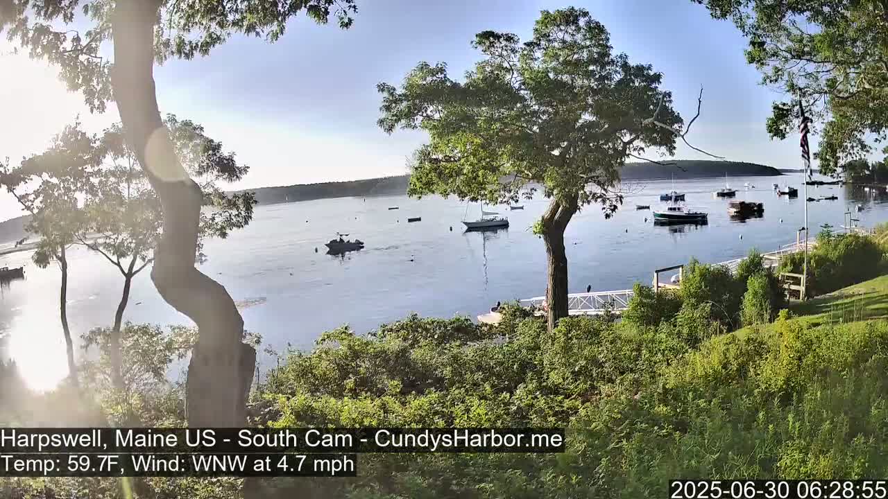 Cundy Harbor South Live Cam - Harpswell, Maine, USA