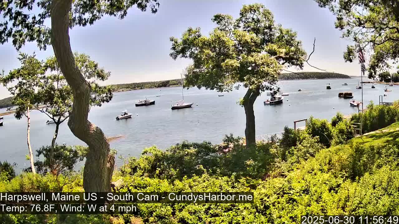 Cundy Harbor South Live Cam - Harpswell, Maine, USA