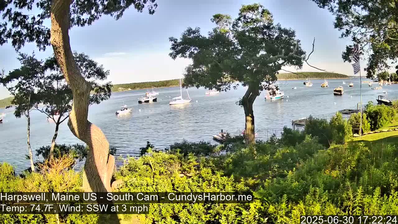 Cundy Harbor South Live Cam - Harpswell, Maine, USA