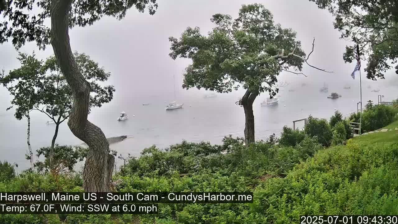 Cundy Harbor South Live Cam - Harpswell, Maine, USA