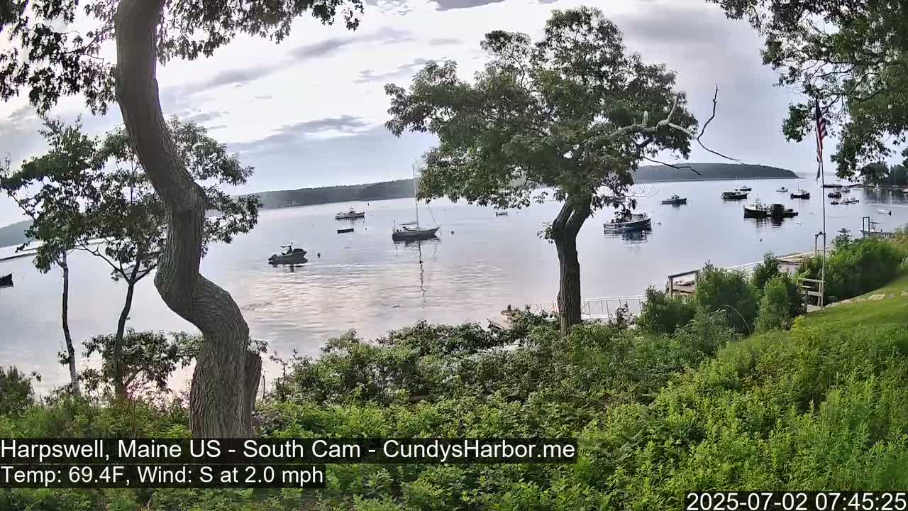 Cundy Harbor South Live Cam - Harpswell, Maine, USA