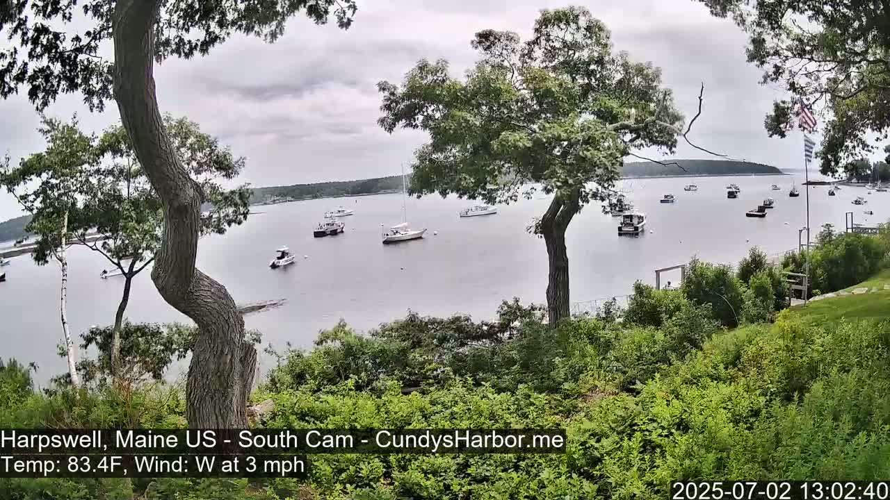 Cundy Harbor South Live Cam - Harpswell, Maine, USA