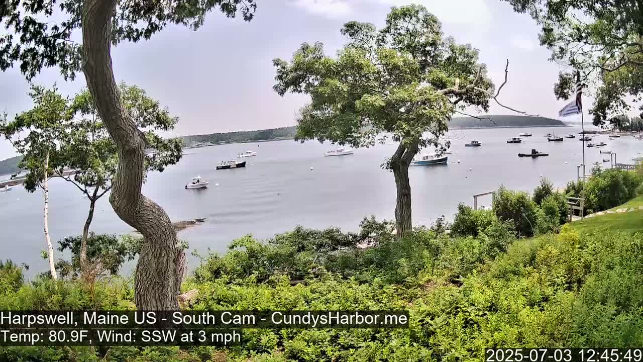 Cundy Harbor South Live Cam - Harpswell, Maine, USA