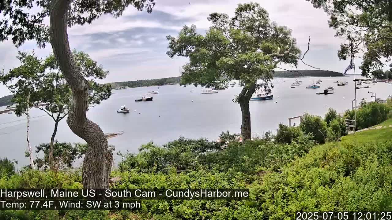 Cundy Harbor South Live Cam - Harpswell, Maine, USA