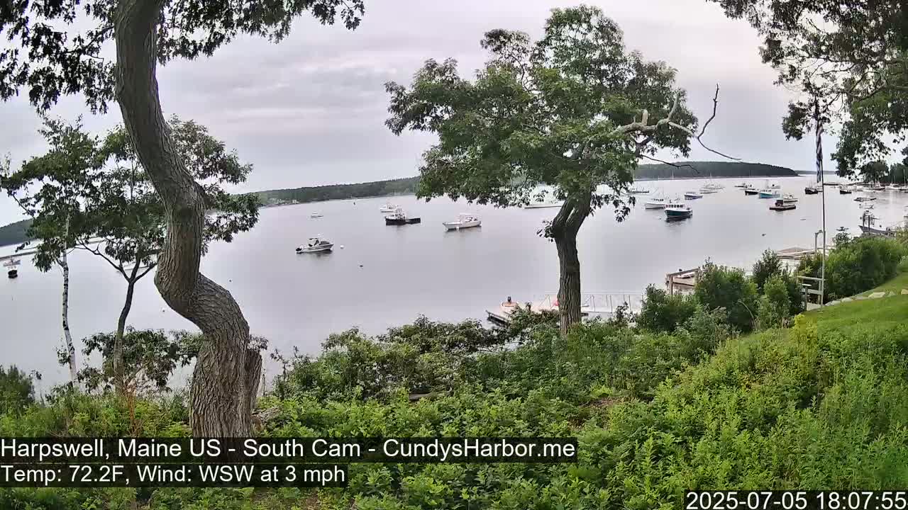 Cundy Harbor South Live Cam - Harpswell, Maine, USA