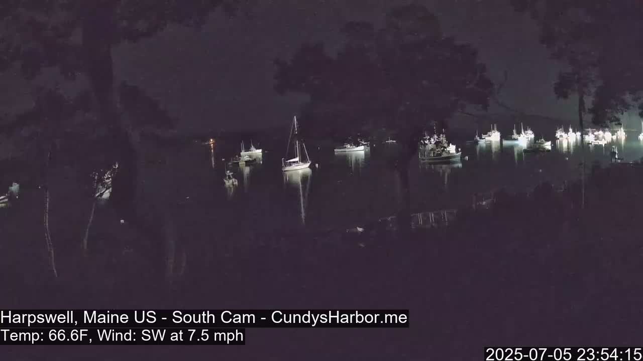 Cundy Harbor South Live Cam - Harpswell, Maine, USA