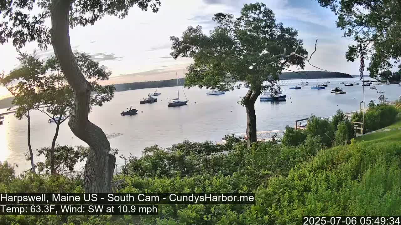 Cundy Harbor South Live Cam - Harpswell, Maine, USA