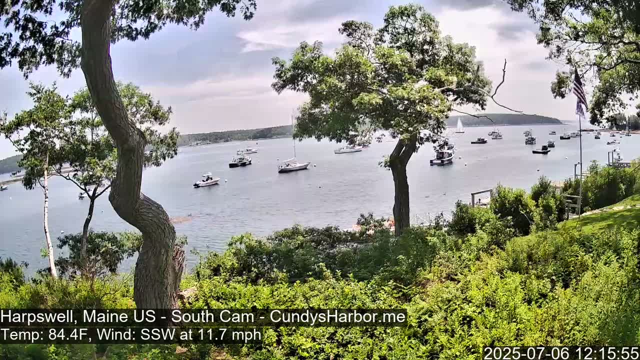 Cundy Harbor South Live Cam - Harpswell, Maine, USA