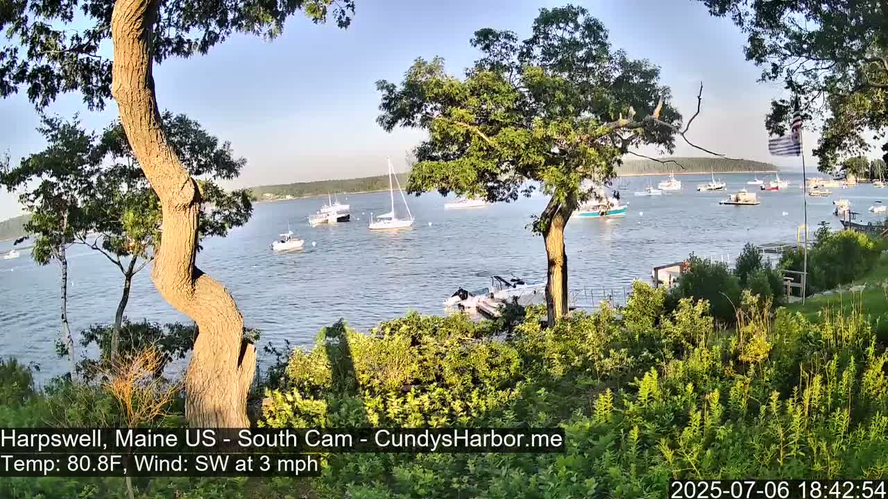 Cundy Harbor South Live Cam - Harpswell, Maine, USA