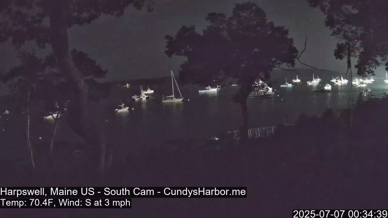 Cundy Harbor South Live Cam - Harpswell, Maine, USA