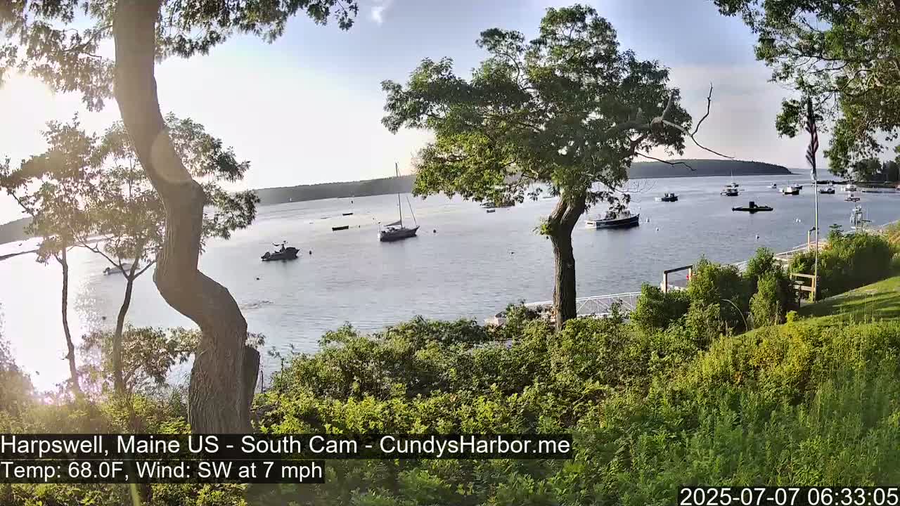 Cundy Harbor South Live Cam - Harpswell, Maine, USA