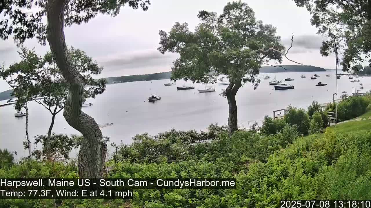 Cundy Harbor South Live Cam - Harpswell, Maine, USA