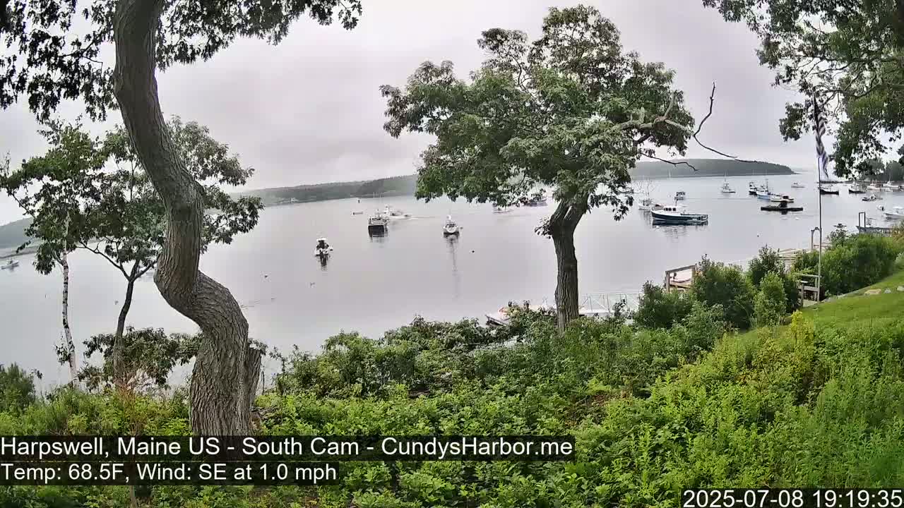 Cundy Harbor South Live Cam - Harpswell, Maine, USA