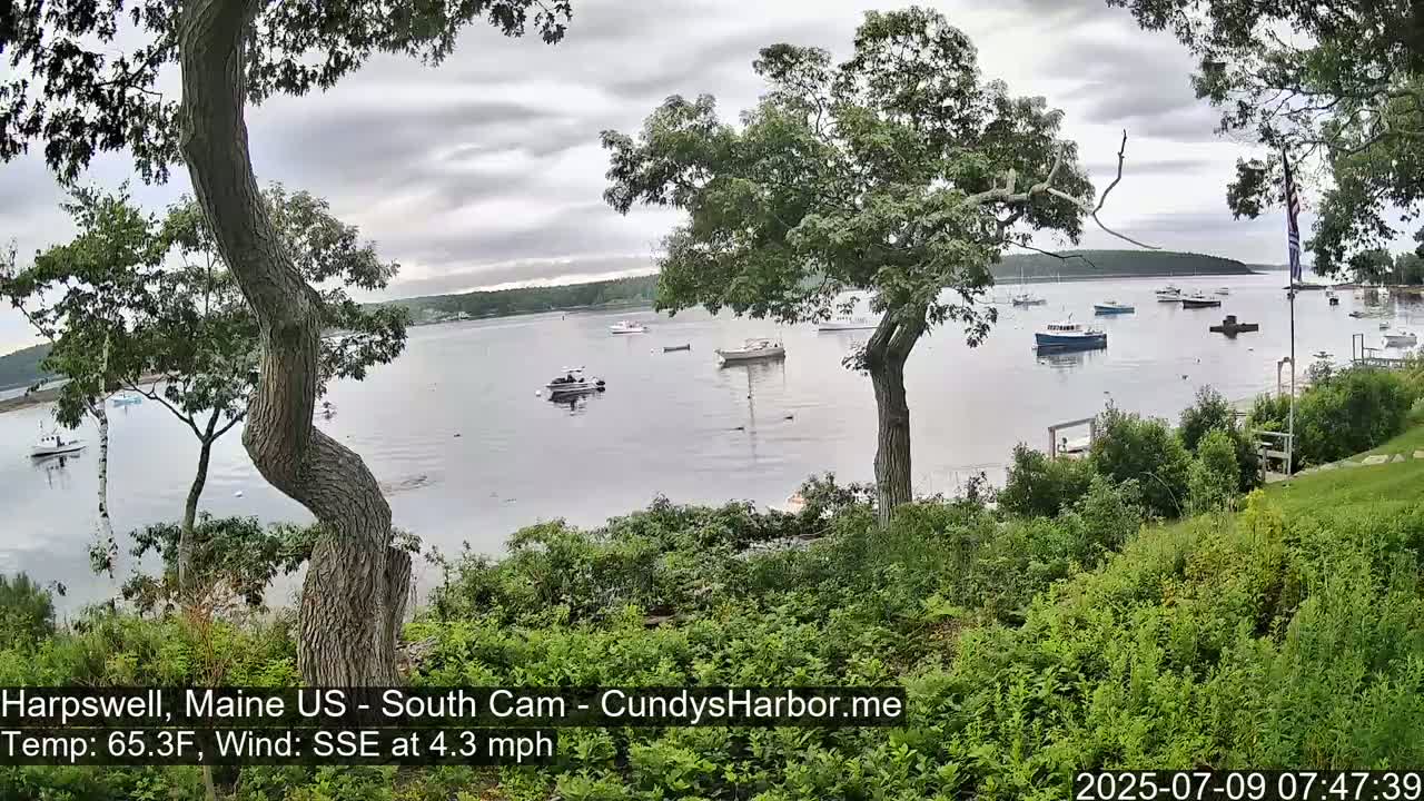 Cundy Harbor South Live Cam - Harpswell, Maine, USA