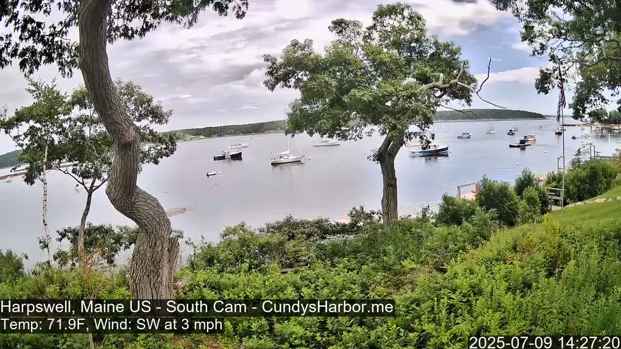 Cundy Harbor South Live Cam - Harpswell, Maine, USA