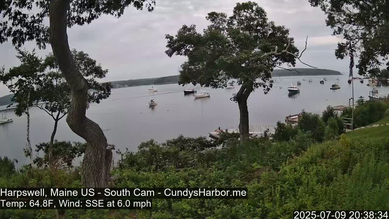 Cundy Harbor South Live Cam - Harpswell, Maine, USA