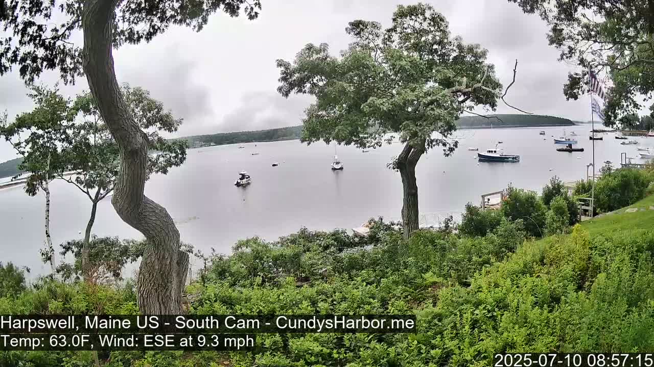 Cundy Harbor South Live Cam - Harpswell, Maine, USA