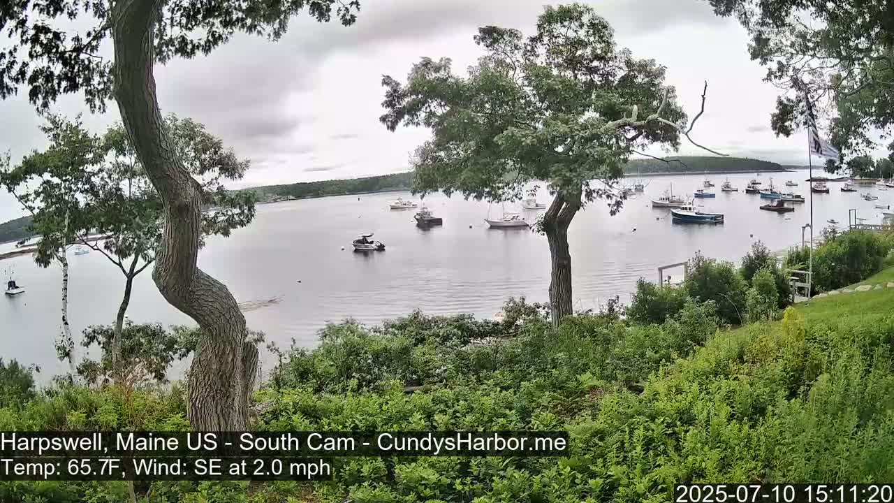 Cundy Harbor South Live Cam - Harpswell, Maine, USA