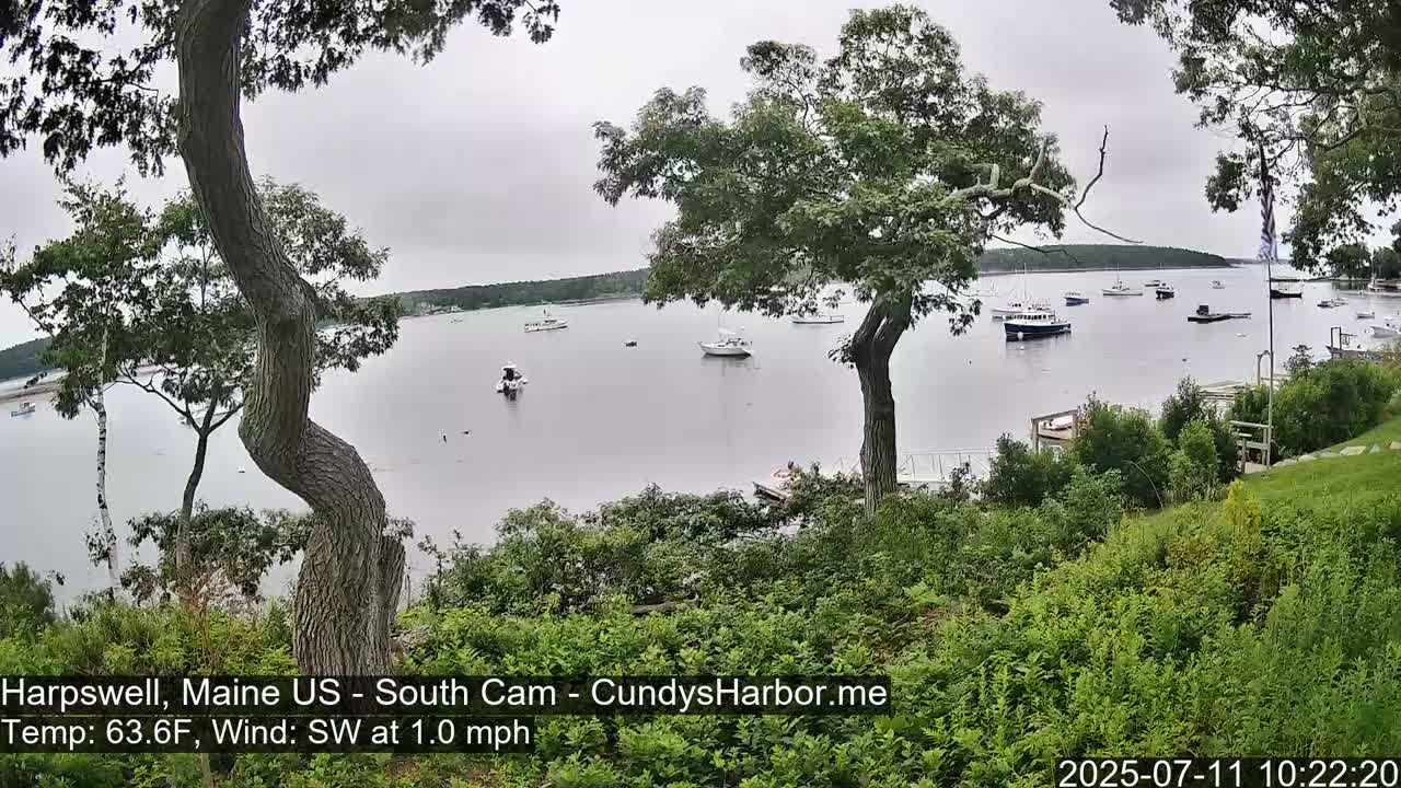 Cundy Harbor South Live Cam - Harpswell, Maine, USA
