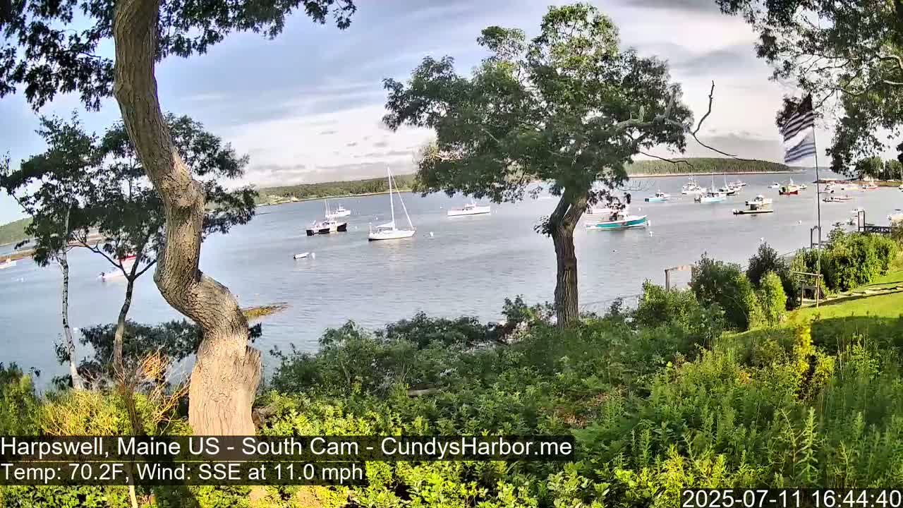 Cundy Harbor South Live Cam - Harpswell, Maine, USA