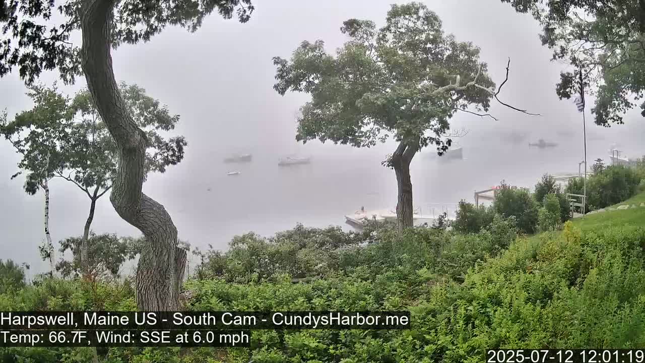 Cundy Harbor South Live Cam - Harpswell, Maine, USA