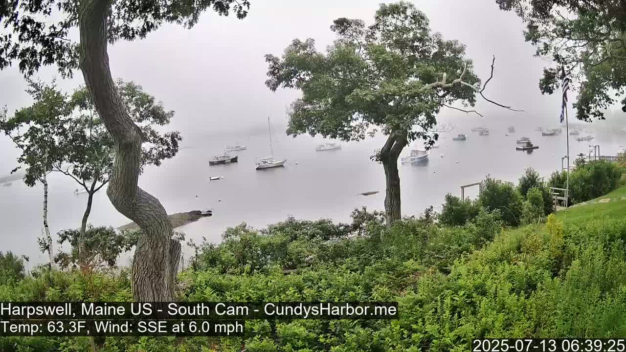 Cundy Harbor South Live Cam - Harpswell, Maine, USA