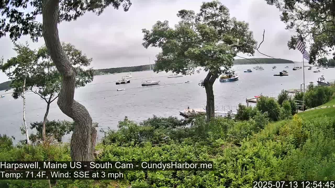 Cundy Harbor South Live Cam - Harpswell, Maine, USA