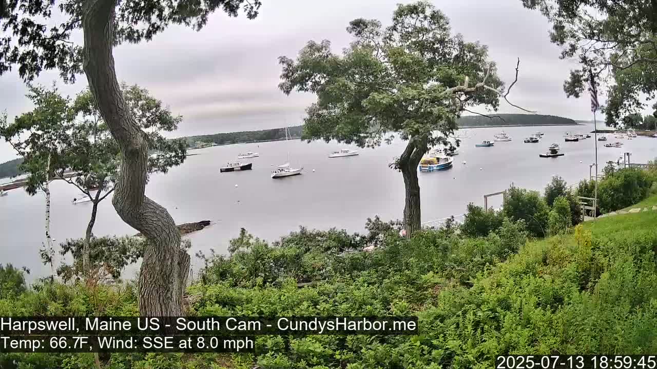 Cundy Harbor South Live Cam - Harpswell, Maine, USA