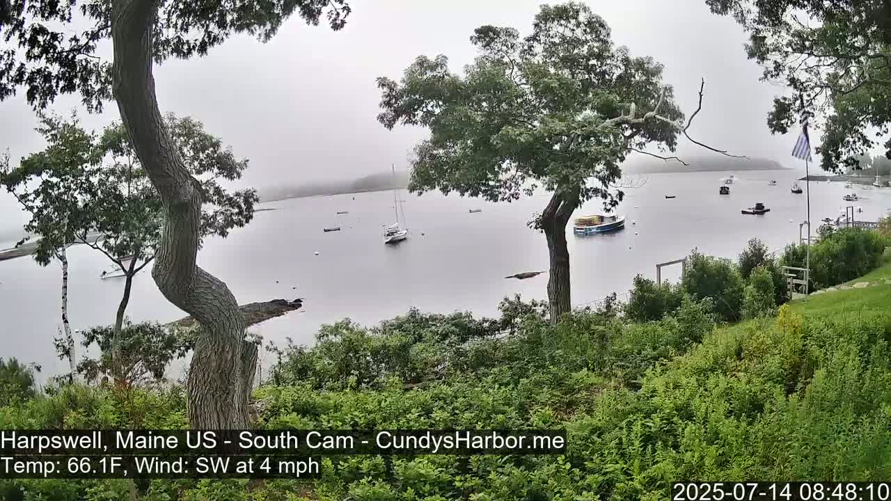 Cundy Harbor South Live Cam - Harpswell, Maine, USA