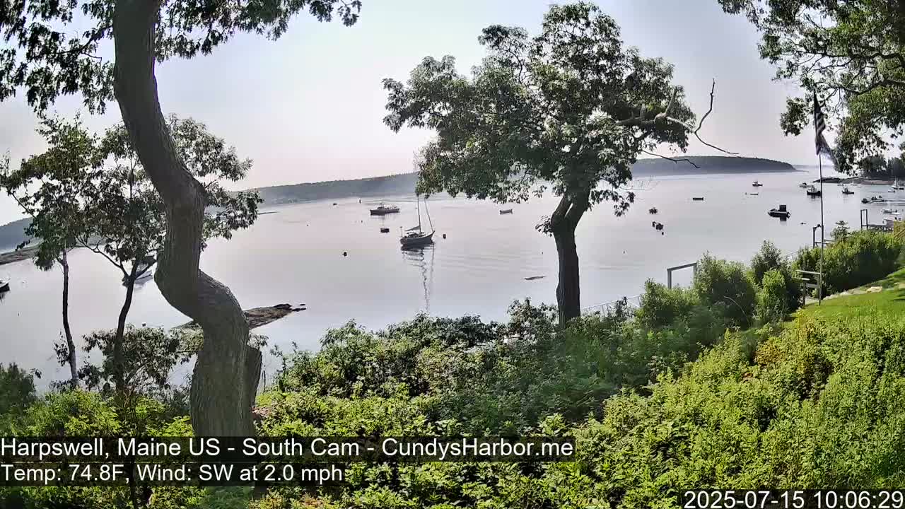 Cundy Harbor South Live Cam - Harpswell, Maine, USA