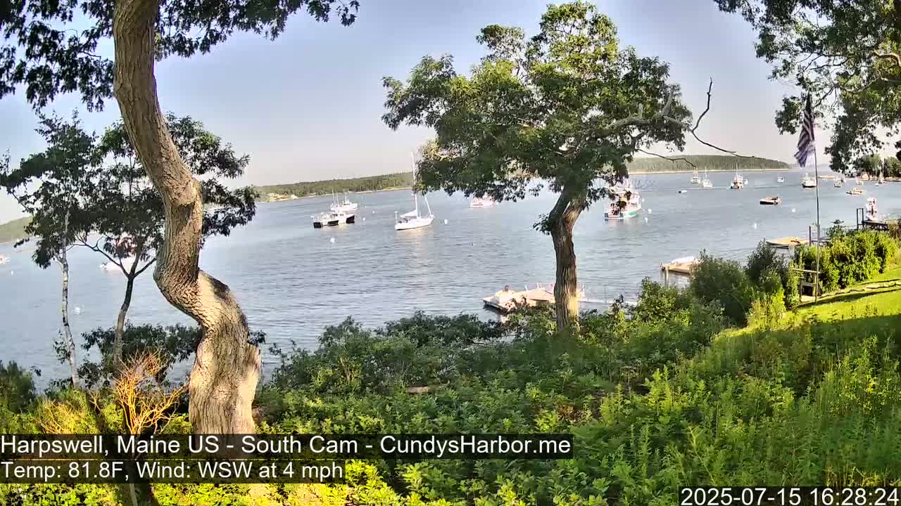 Cundy Harbor South Live Cam - Harpswell, Maine, USA