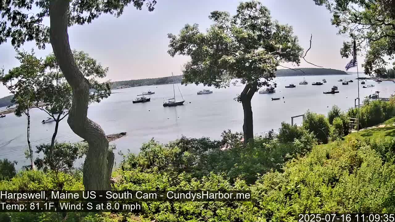 Cundy Harbor South Live Cam - Harpswell, Maine, USA