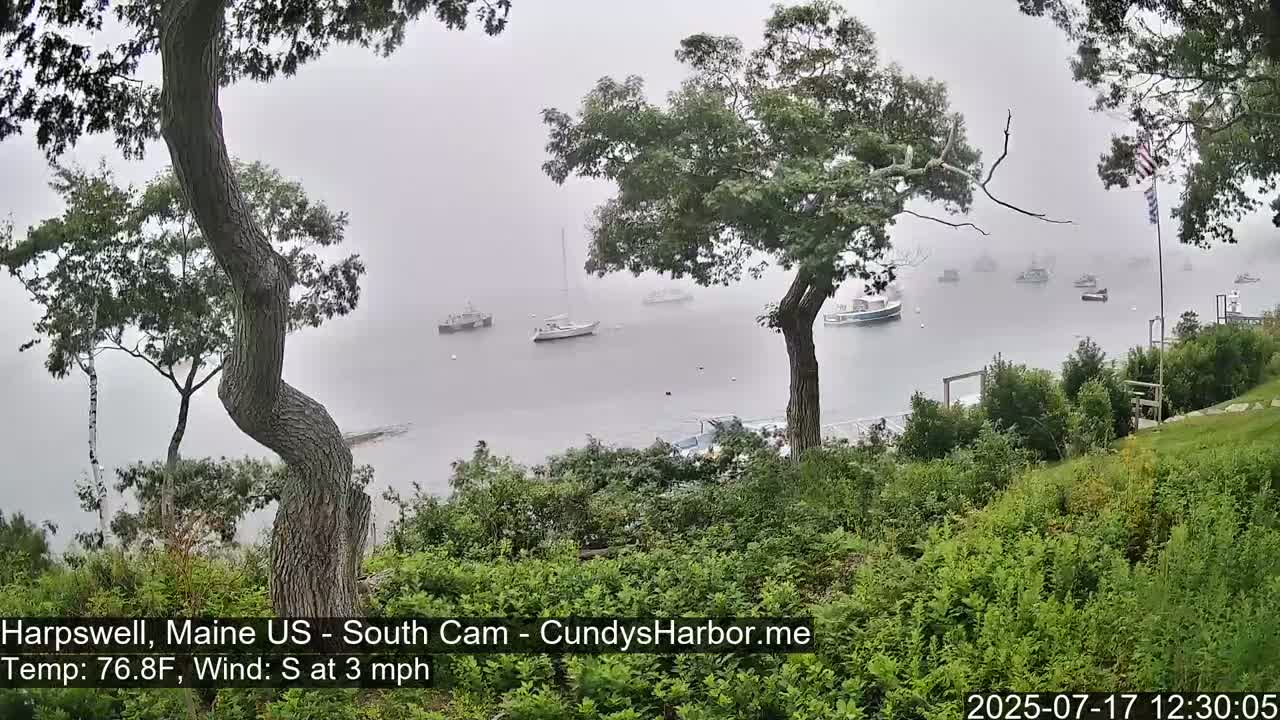 Cundy Harbor South Live Cam - Harpswell, Maine, USA