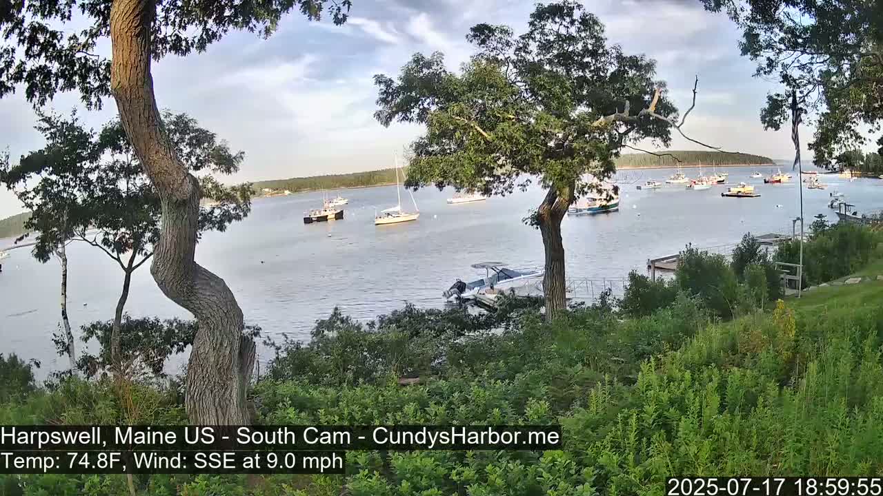 Cundy Harbor South Live Cam - Harpswell, Maine, USA