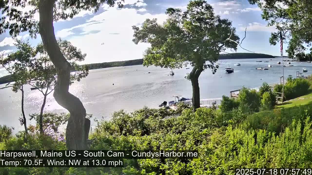 Cundy Harbor South Live Cam - Harpswell, Maine, USA