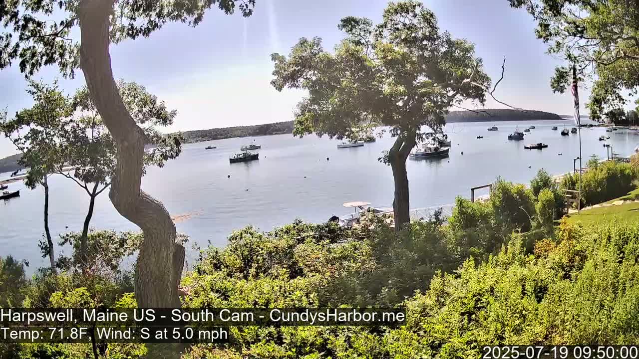 Cundy Harbor South Live Cam - Harpswell, Maine, USA